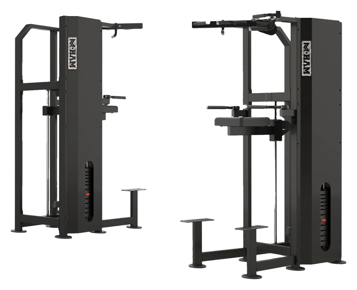 Dip Chin Assist (Graviton) da linha M-HAM, vista em perspectiva