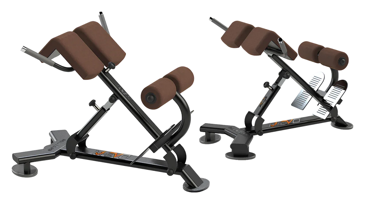 Hiperextensor da linha M-EVO, vista em perspectiva
