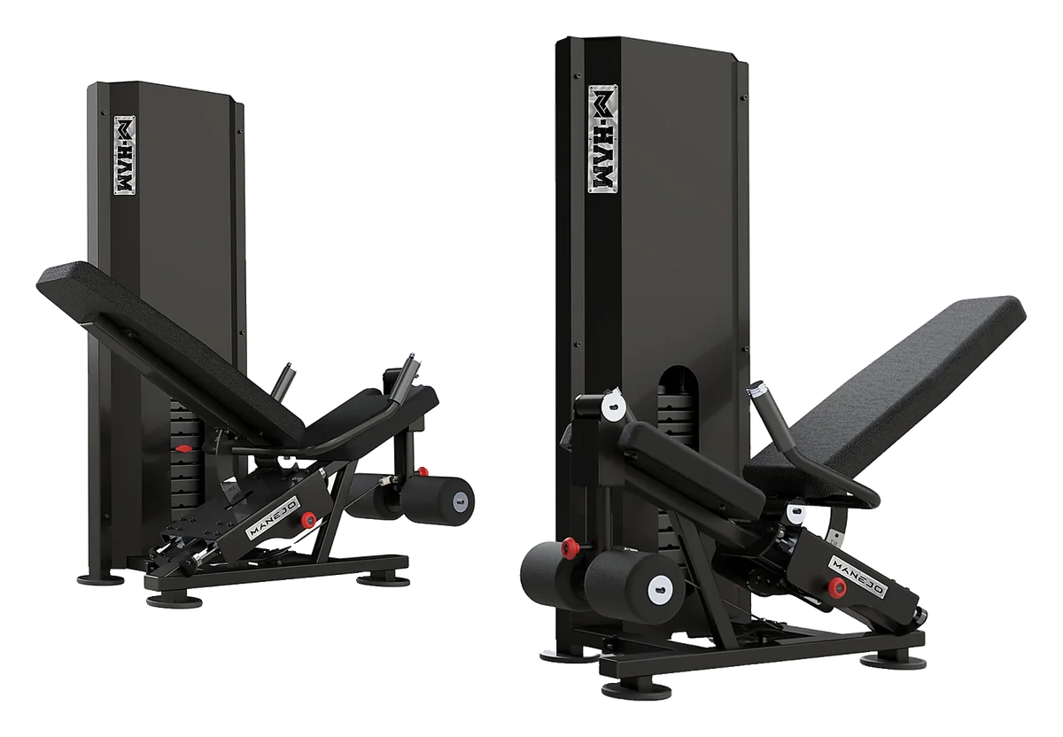 Leg Extension da linha M-HAM, vista em perspectiva