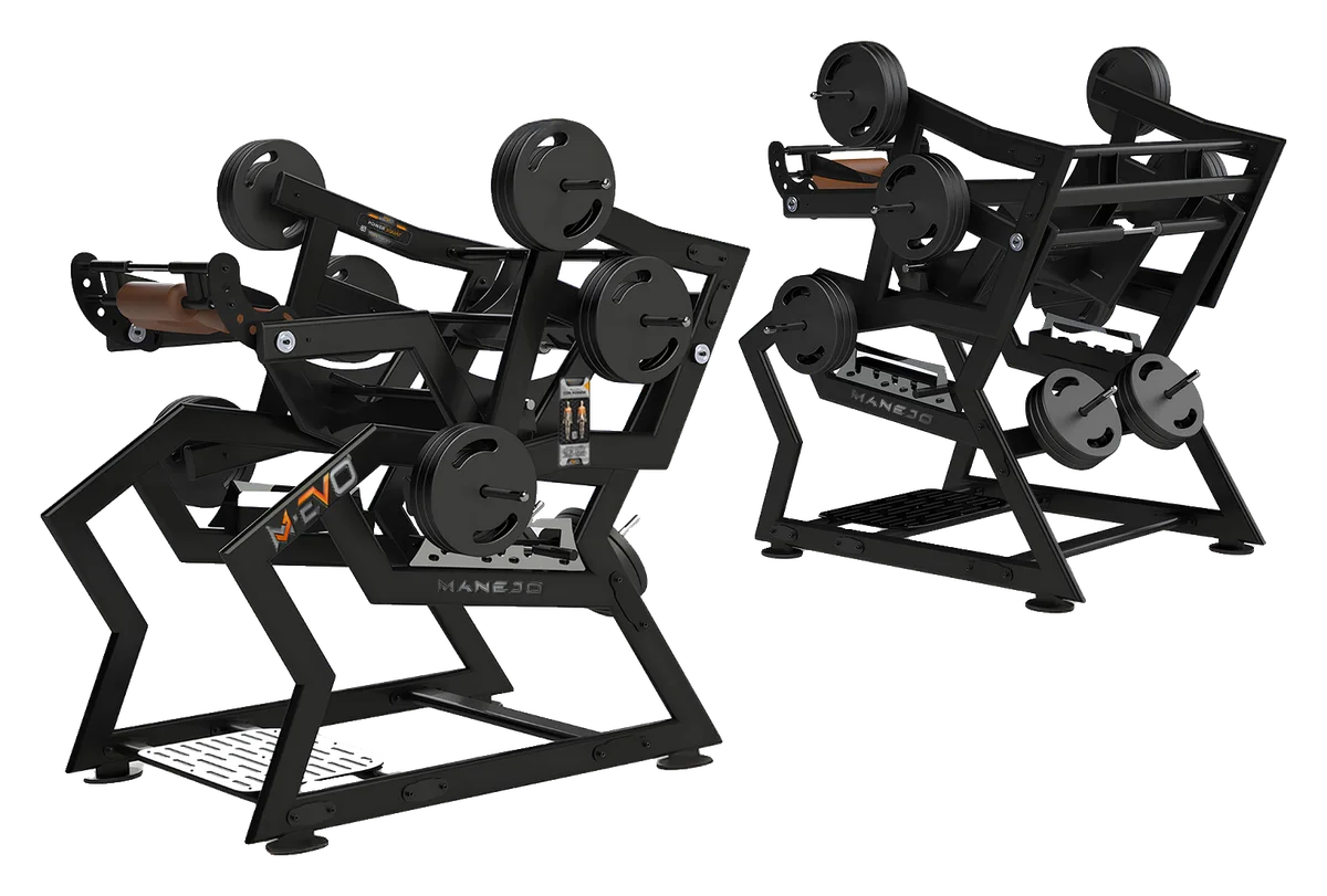 Power Squat da linha M-EVO, vista em perspectiva