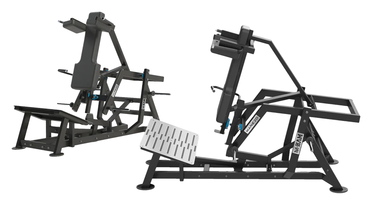 V-Squat da linha M-HAM, vista em perspectiva